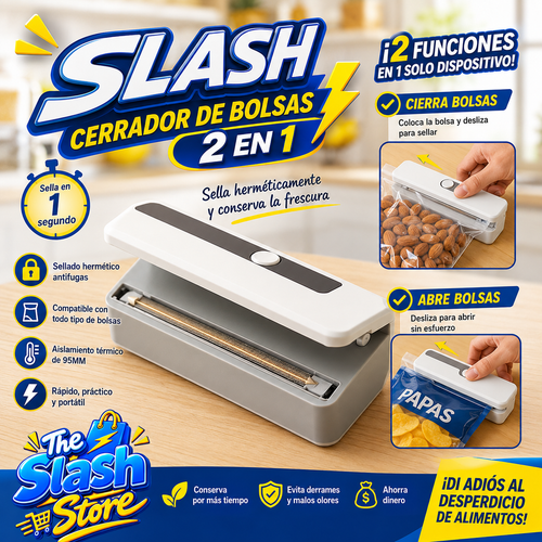 SLASH™ Selladora de Bolsas 2 en 1